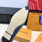 LV 26s Pointed-Toe Ballet Flat Light Blue Premium Satin 622432