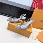 LV 26s Slingback 75 Light Lavender Premium Satin 622446