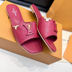 LV 26s V-Buck Sandals Deep Pink Calfskin 622407