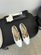 CC 25 Marry Jane White Glossy Lambskin 329764