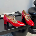CC 25 Marry Jane Red Glossy Lambskin 329765