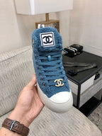 CC High Top Sneaker Cerulean Wool