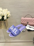 CC 25C Mid Heel Mule Pearl Violet Fabric Material 212960