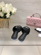 CC 25C Slippers Black Fabric Material 212964