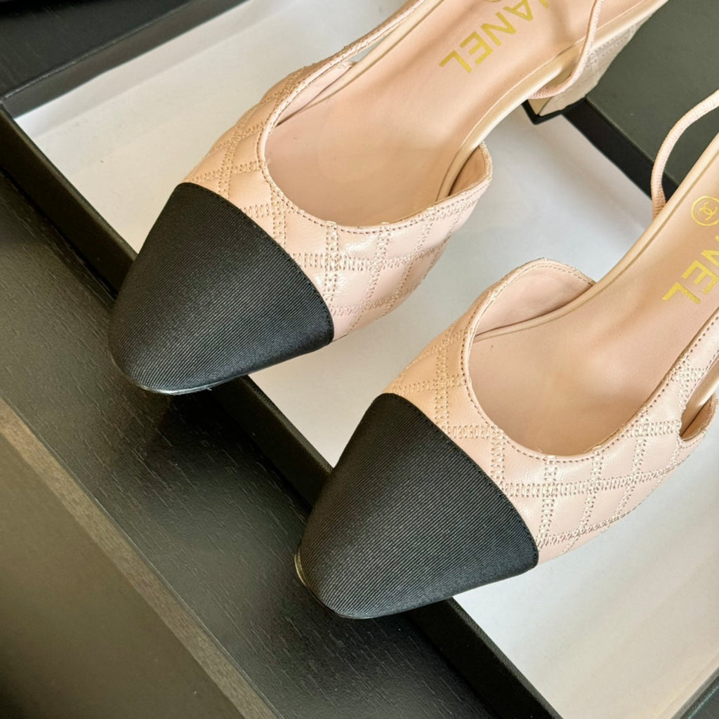 slingbacks 65 nude calfskin embroidery black grosgrain