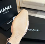 slingbacks flat nude calfskin embroidery