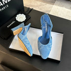 slingbacks 95 light blue denim