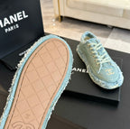 cc low sneaker dark old denim embroidery canvas