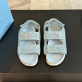 PRA CROCHET SANDALS SKY CALFSKIN