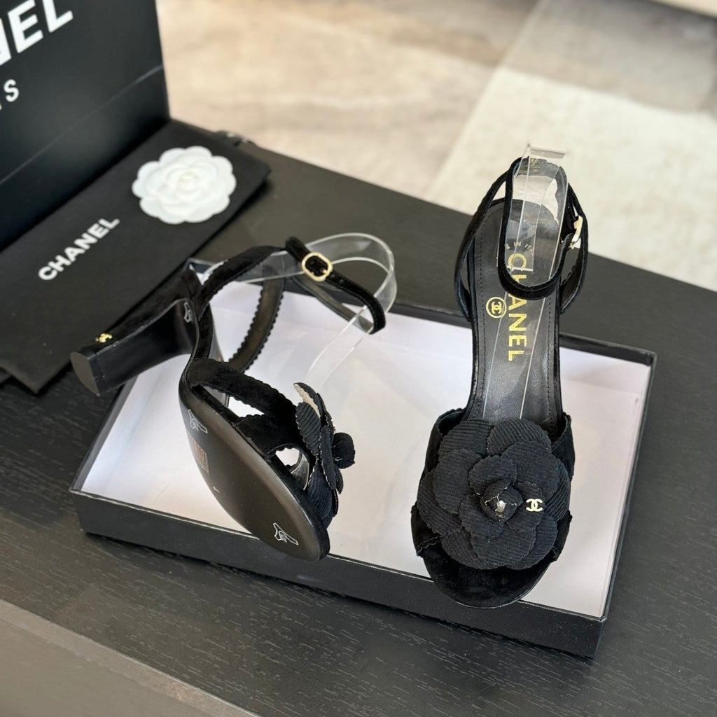 CC Sandals 80mm Black Suede