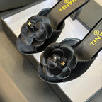 CC Mules 80mm Black Velvet
