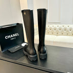 CC Chelsea High Boots Black Suede And Cowhide