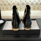 CC Ankle Boots 20mm Black Chain Calfskin