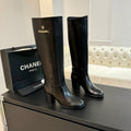 CC High Boots 75mm Black Print Cowhide