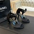 CC Sandals Black Windbreaker Fabric