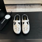CC 25C Mule Sandal White Imported Cowhide 212943