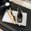 CC 25C Slingback Flat Cream Genuine sheepskin 212951
