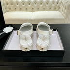 CC 25C Slingback Loafer White Patent Leather