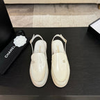 CC 25C Slingback Loafer White Patent Leather