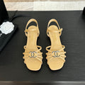 CC 15mm Sandal DarkCream Sheepskin  212923