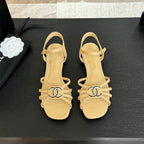 CC 15mm Sandal DarkCream Sheepskin  212923