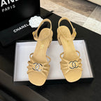 CC 45mm Sandal DarkCream Sheepskin  212928
