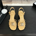 CC 45mm Sandal DarkCream Sheepskin  212928