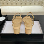CC 45mm Sandal DarkCream Sheepskin  212928