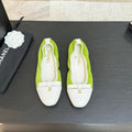 CC Ballet Flats Green Cowhide 313472
