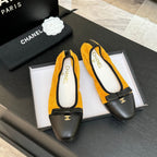 CC Ballet Flats Yellow Cowhide 313474
