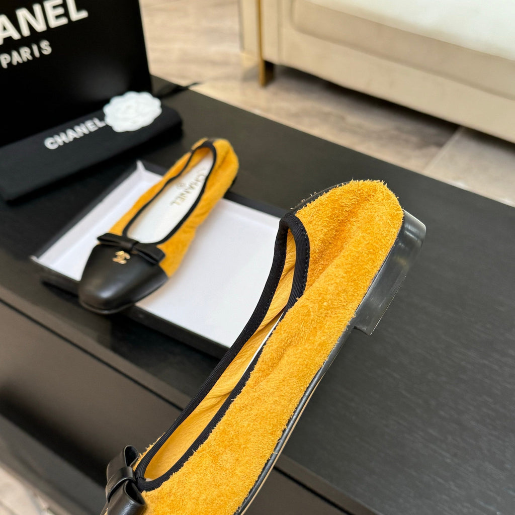 CC Ballet Flats Yellow Cowhide 313474