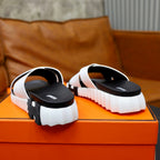 HM Men's Infra Slide White Calfskin 711689