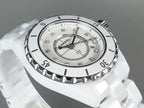 J12 Date Quartz White Ceramic Diamond Numerals White Dial