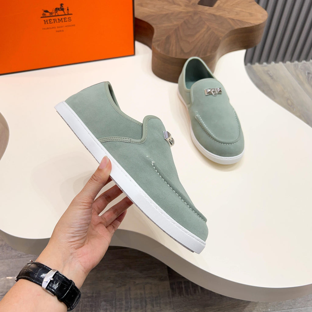 HM Men's Jour Loafer Pastel Green Suede 687434