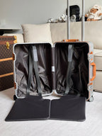 Rimowa 2025 Cabin Twist Suitcase 21inch Silver Brown Aluminum 273828
