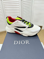 CD B22 Sneaker White-green Mesh Calfskin 648058