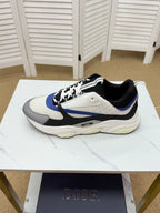 CD B22 Sneaker White-black Mesh Calfskin 648066