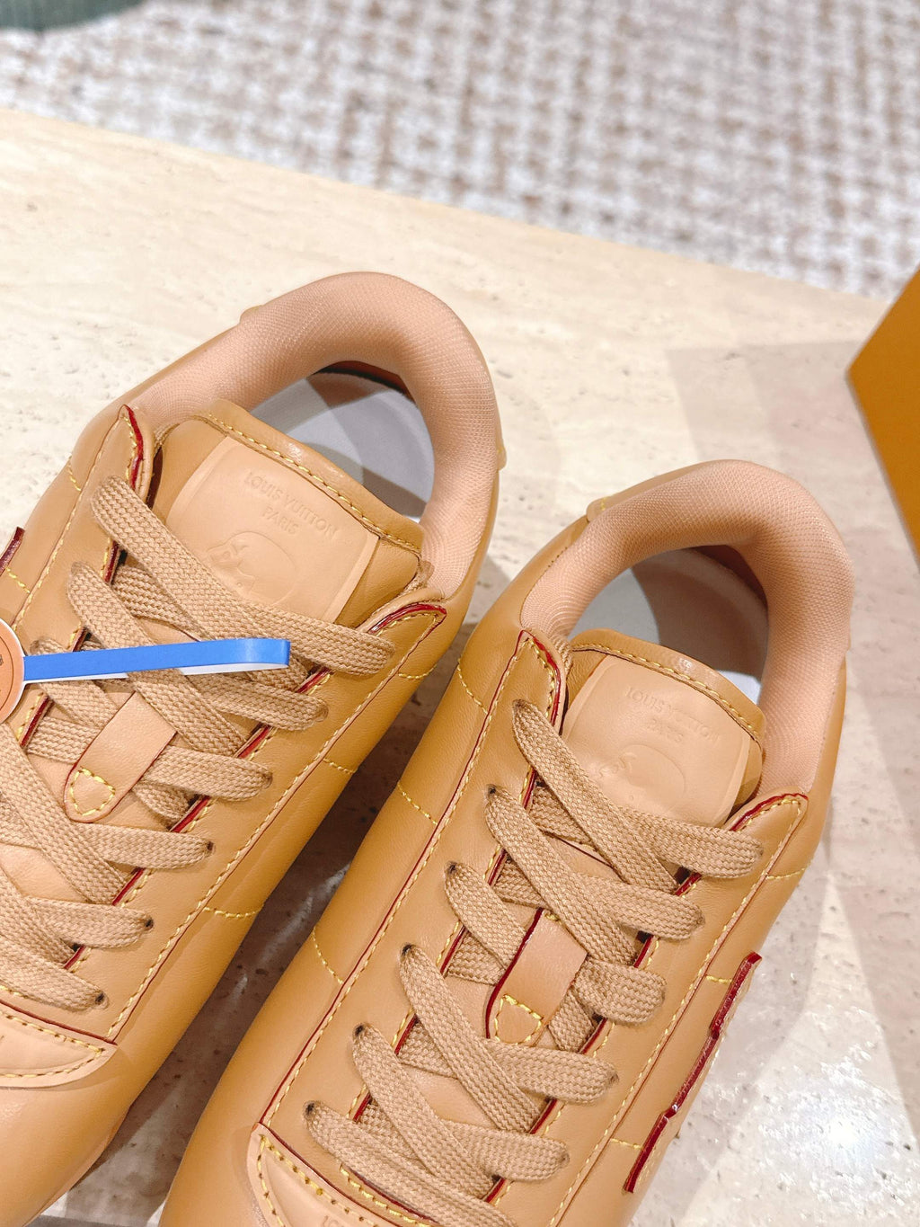 LV 25 Buttersoft Sneakers Yellow Brown Calfskin 576993
