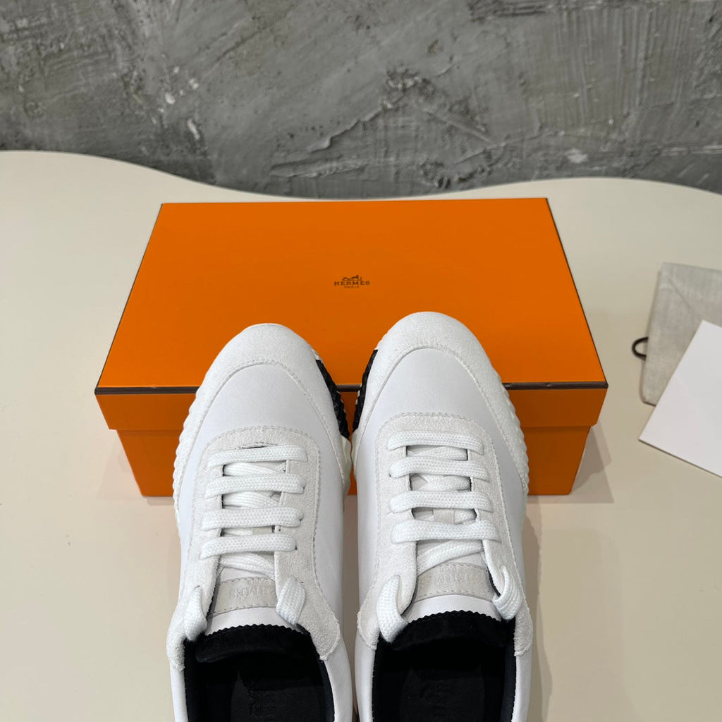 HM Bouncing 35 Sneakers White Goatskin & Suede Goatskin H Black