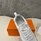 HM Bouncing 35 Sneakers White Goatskin Suede Goatskin H Light Brown