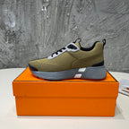 HEROS SNEAKERS OLIVE GOATSKIN