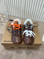 Miu x Balance Sneakers Chocolate Brown Cowhide