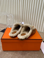 HM Oz Mule In Caramel Suede Lined With Wool Fleece 113189