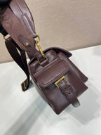 PRA Shoulder Bag Dark Brown Sheepskin 341138