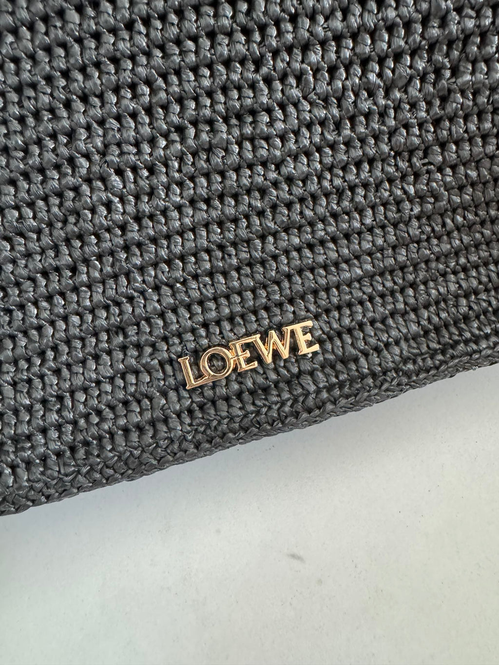 Loewe 2025 Ola 26 Bag Black Raffia Calfskin 274683