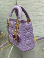Lady Bag 17cm Violet Lambskin