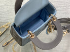 Lady Bag 17cm Celeste Blue Grey Lambskin