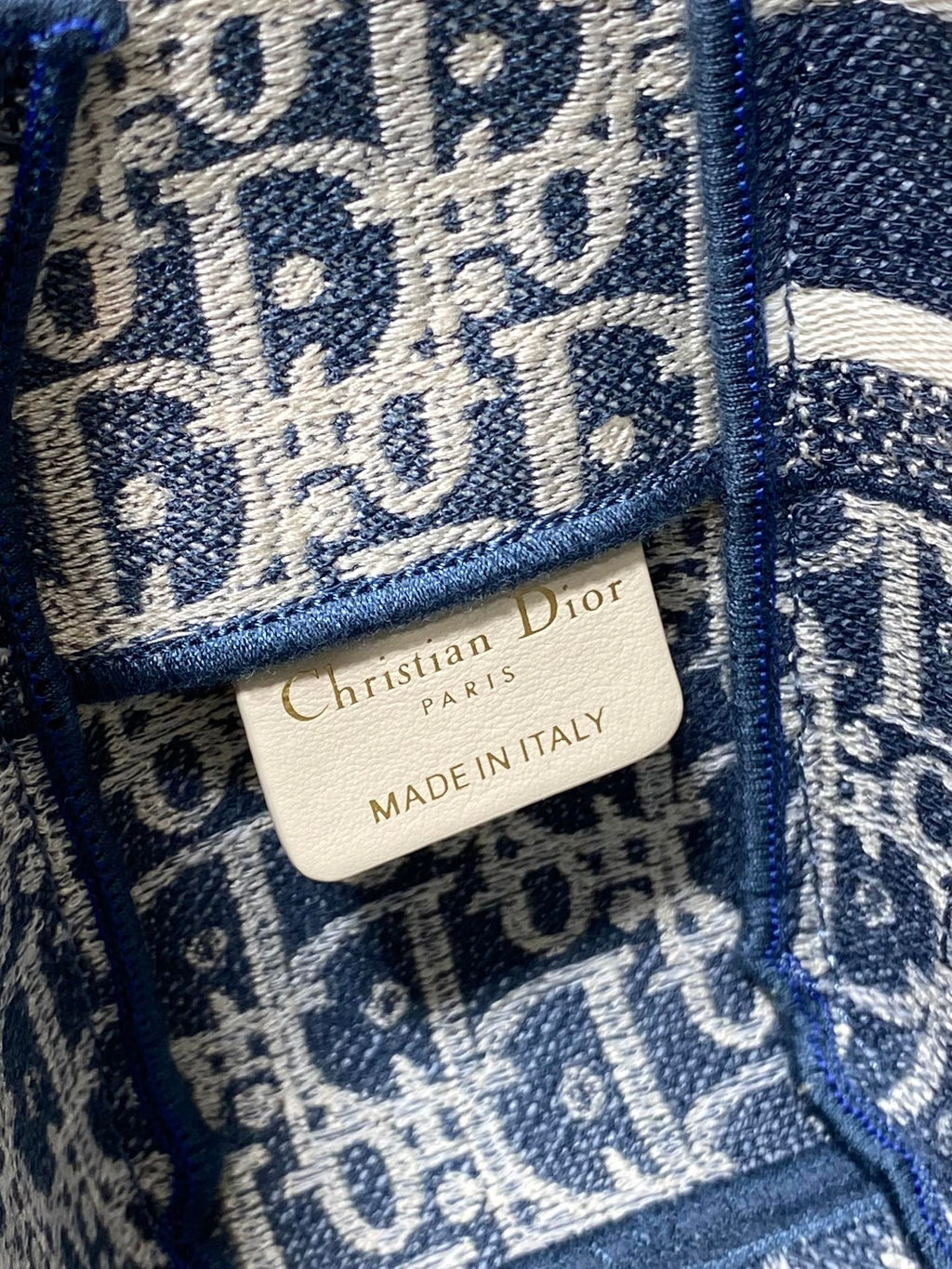 CD Small Diorcamp Bag 23 Blue White Denim