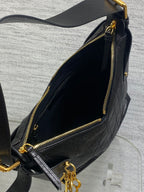 CD VOYAGE handbag 23 Black Crinkled Calfskin