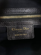 CD VOYAGE handbag 23 Black Crinkled Calfskin